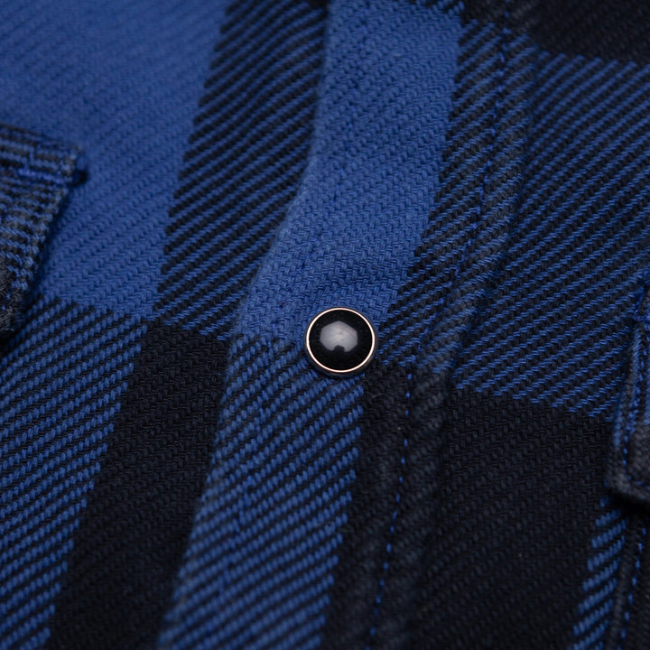 9oz Selvedge Flannel Check Western Shirt - M