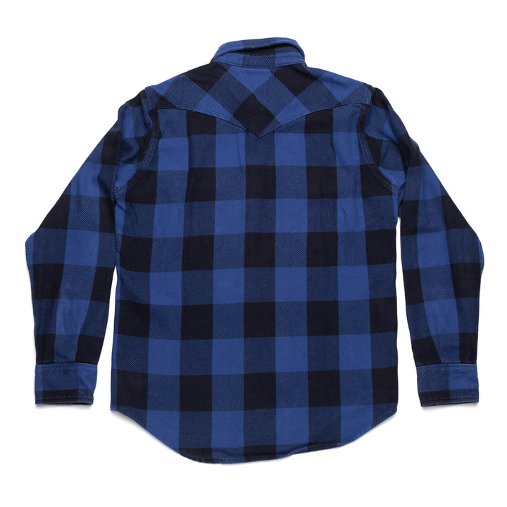 9oz Selvedge Flannel Check Western Shirt - M