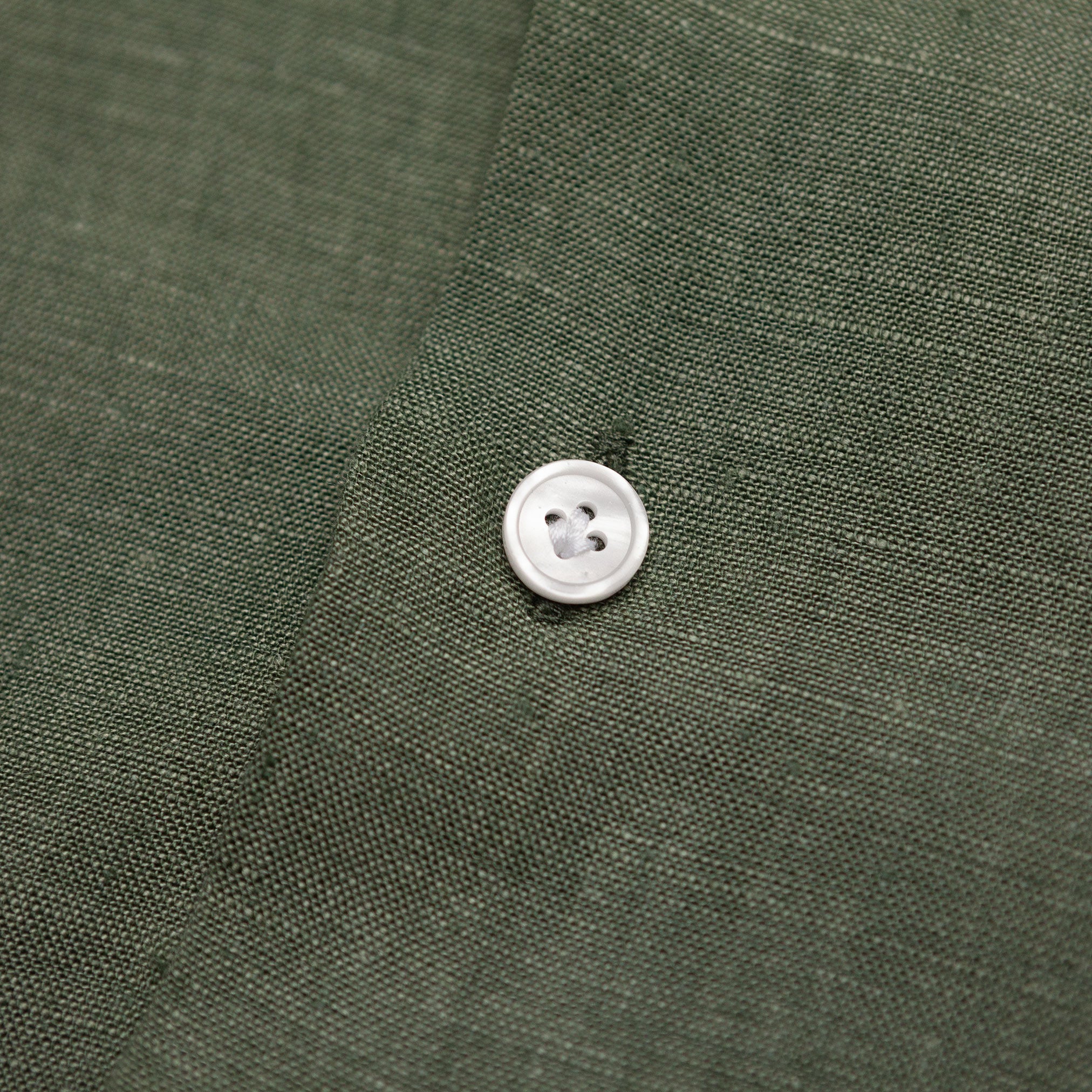 Linen Shirt in Military Green