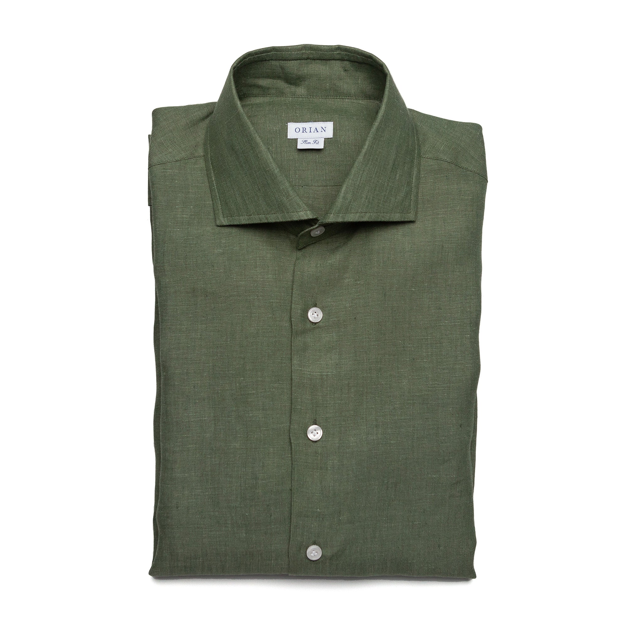 Linen Shirt in Military Green
