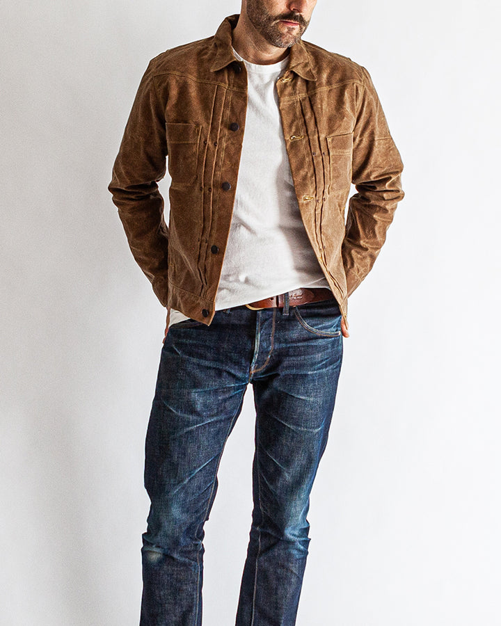Rust Color Rough Out Jacket Waxed Riders Jacket in Rust – The Revive Club