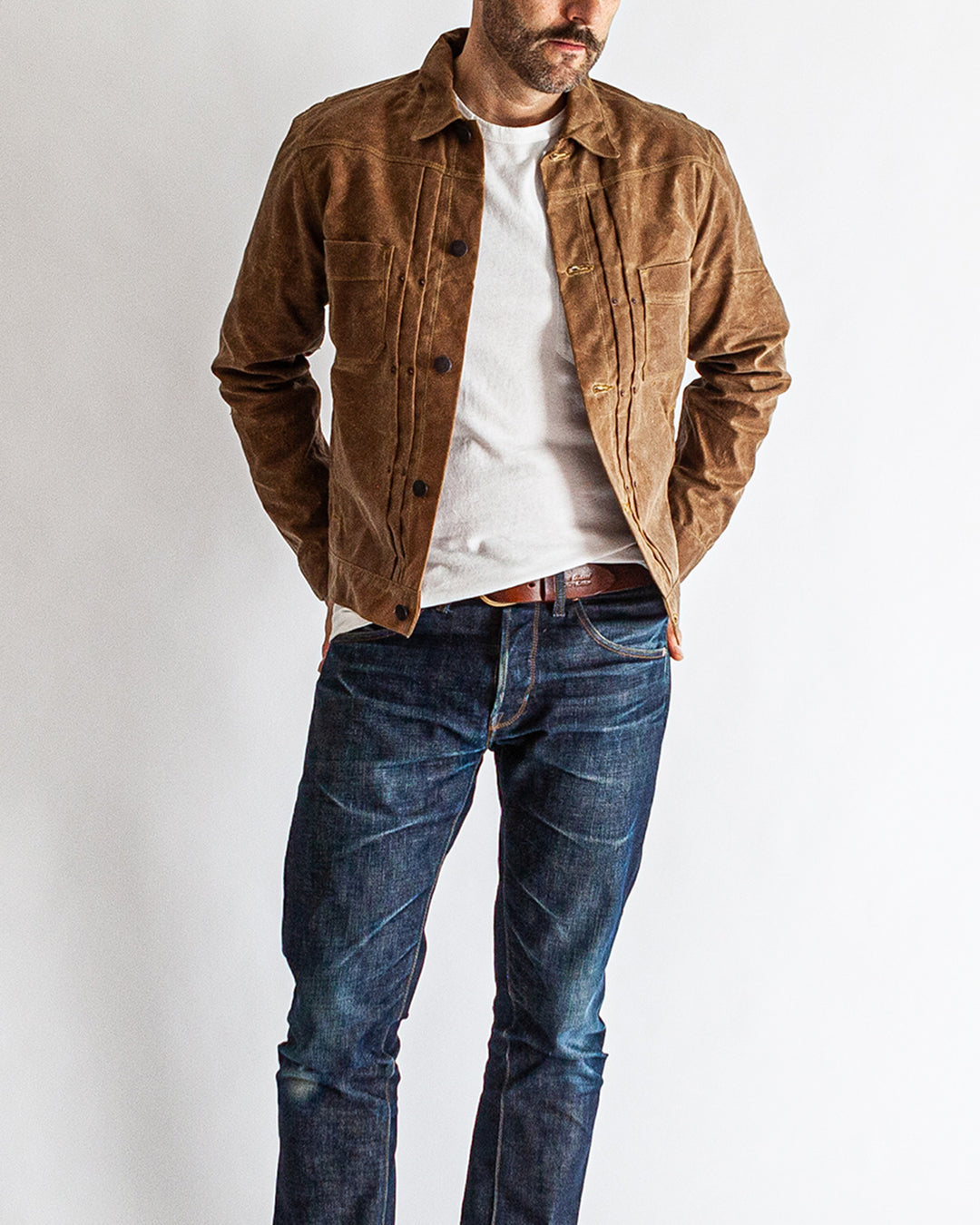 Waxed Riders Jacket in Rust