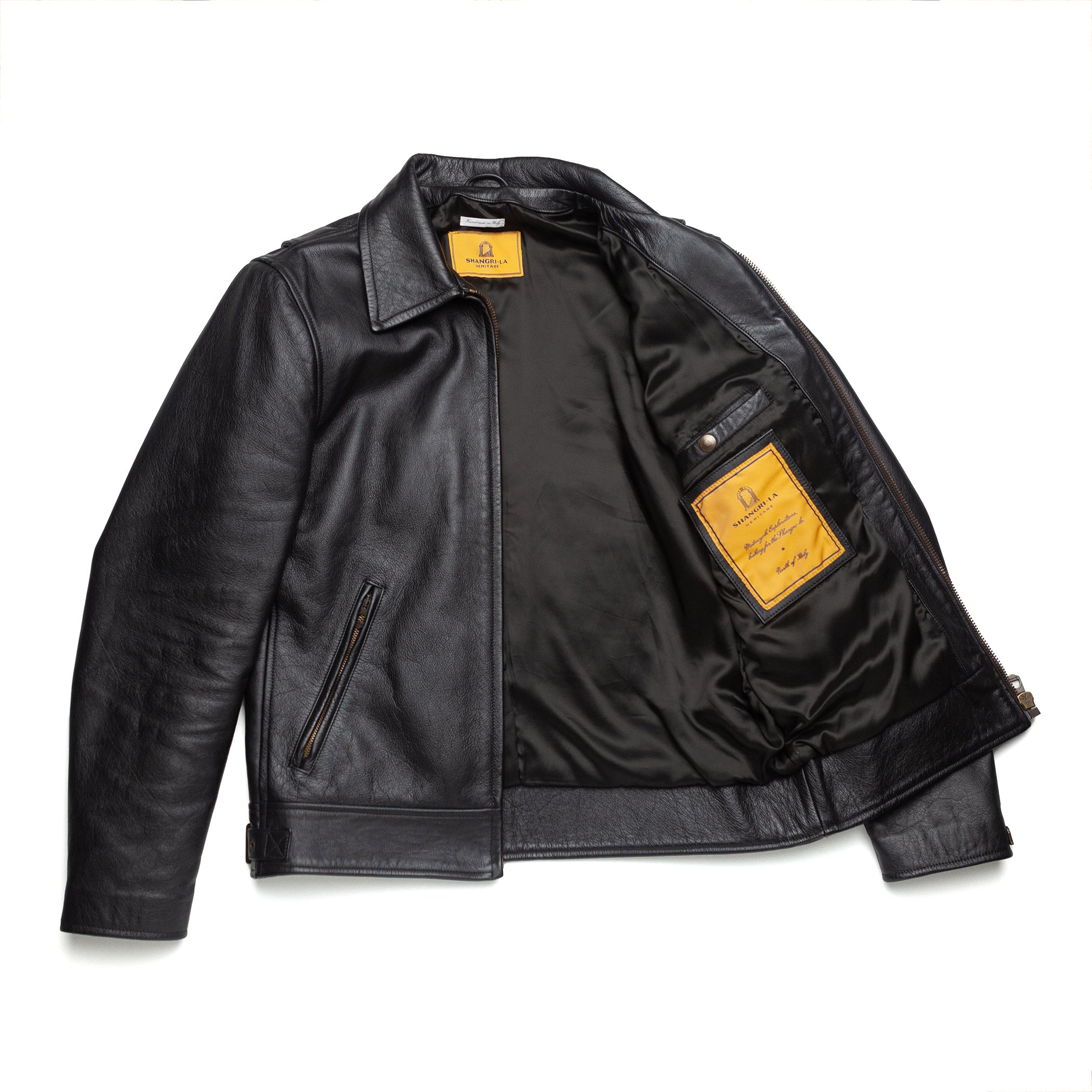 Varenne Calf Steerhide Jacket in Black - L