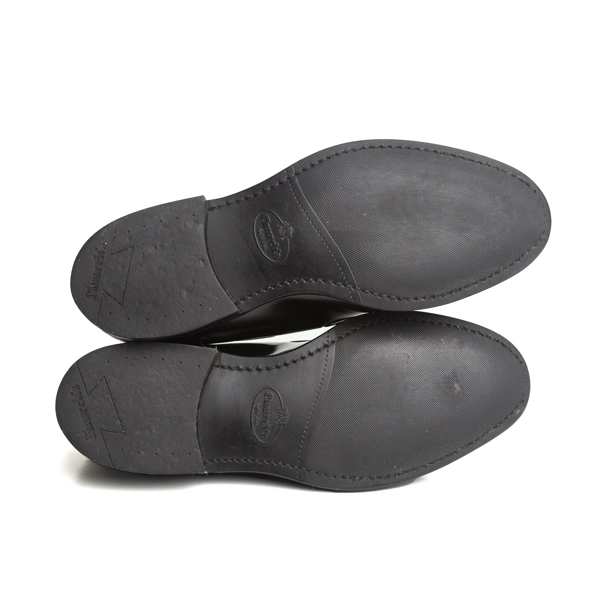 Chicane Black Leather Shoes 8 UK