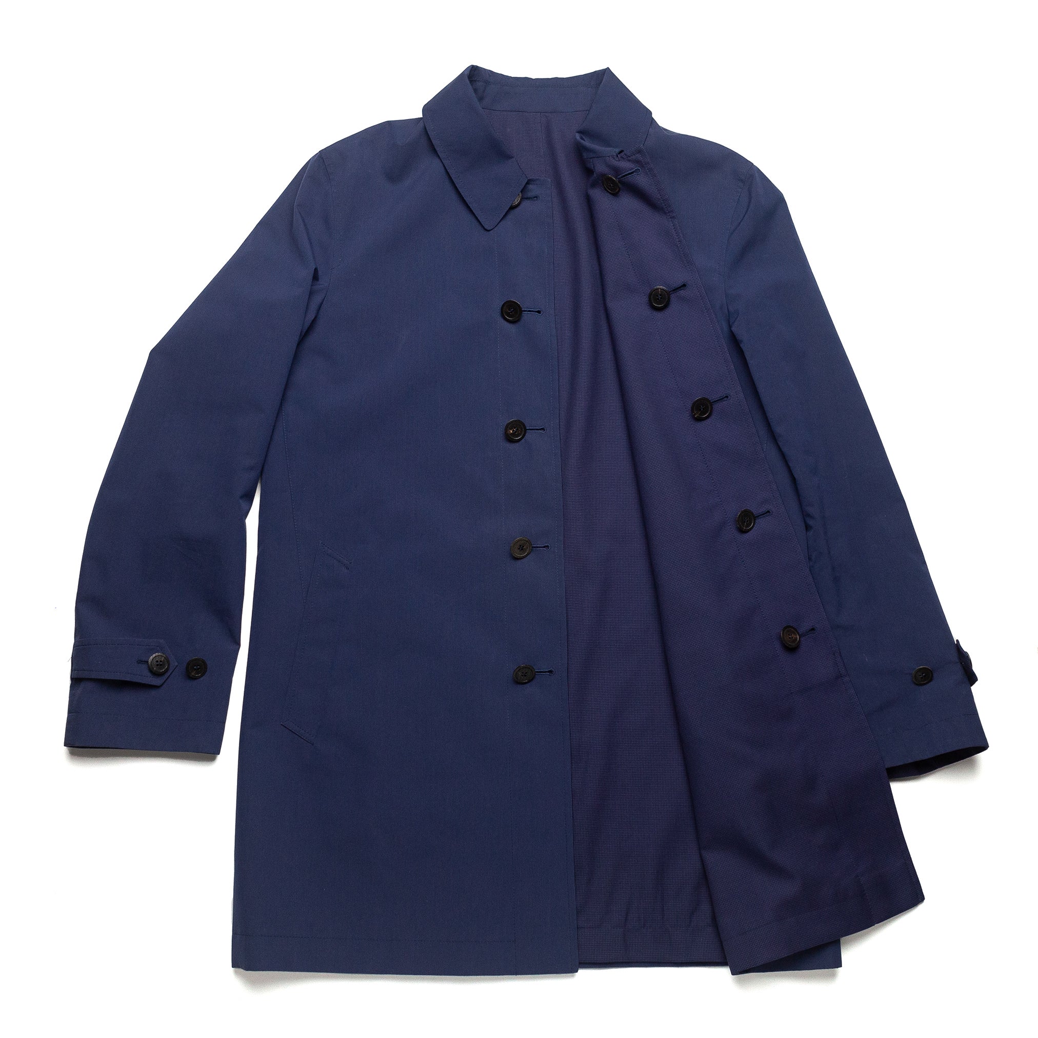 Reversible Navy Coat in Cotton & Silk (48)
