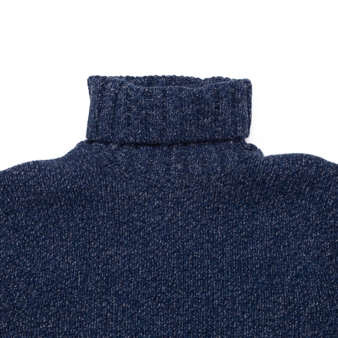 Rollneck Sweater in Blue Melange