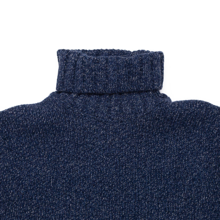 Rollneck Sweater in Blue Melange