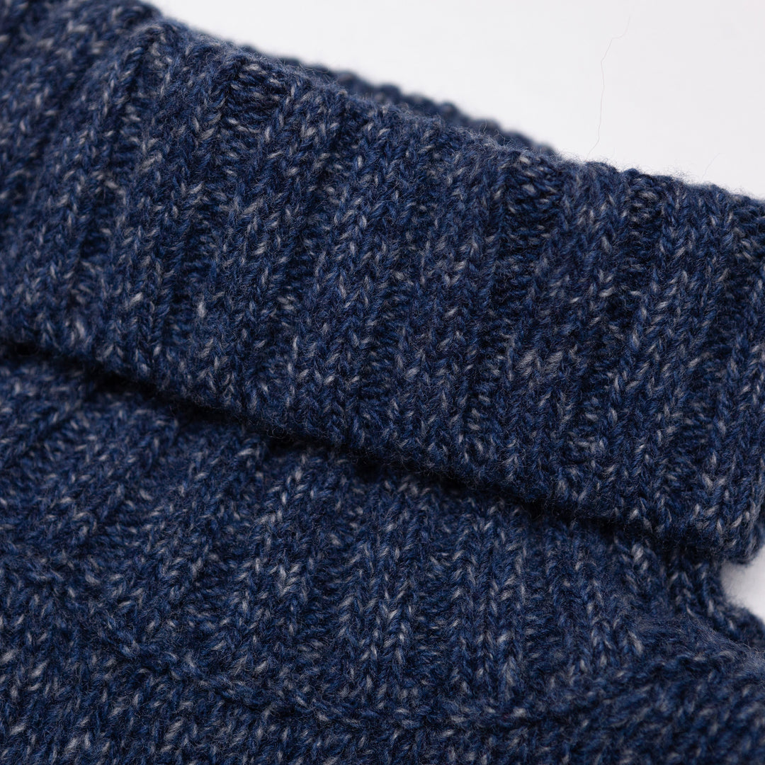 Rollneck Sweater in Blue Melange