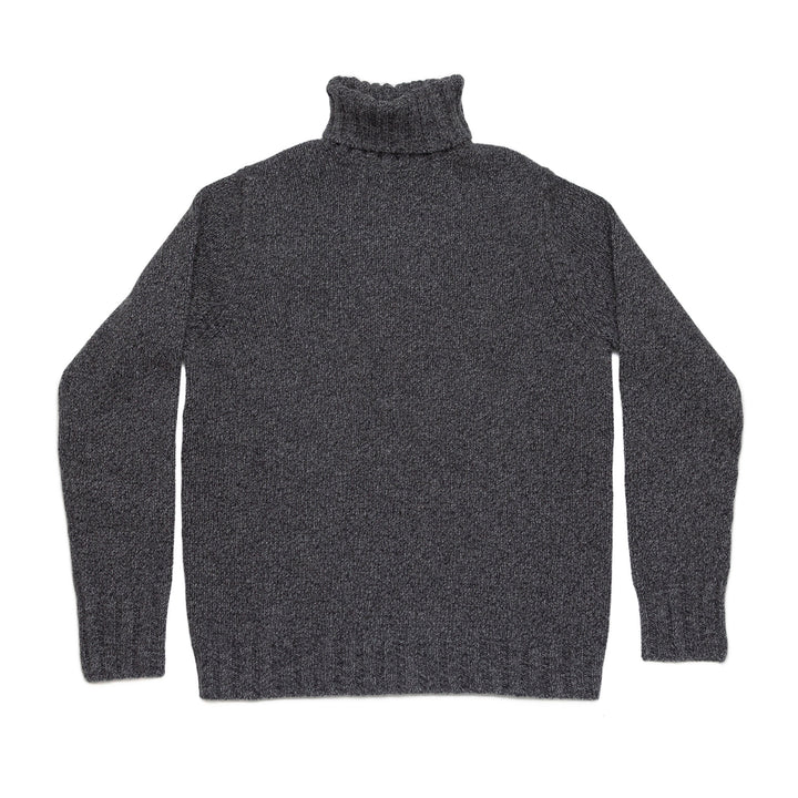 Rollneck Sweater in Charcoal Melange