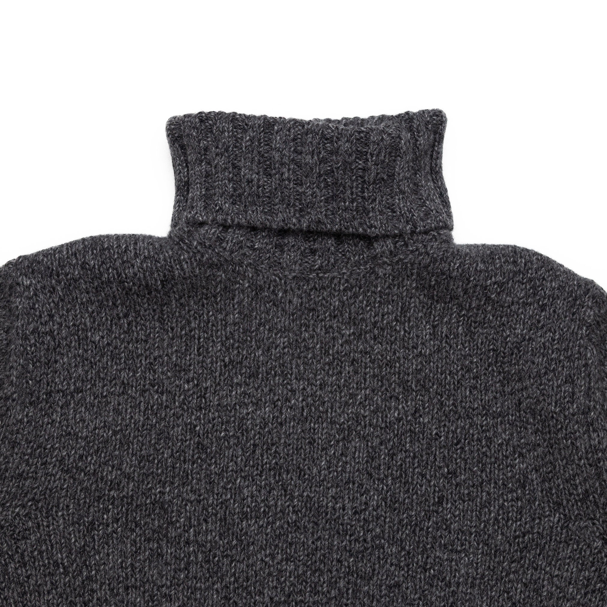 Rollneck Sweater in Charcoal Melange