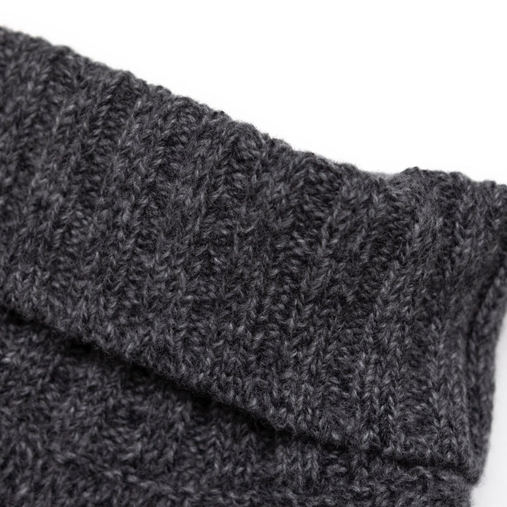 Rollneck Sweater in Charcoal Melange