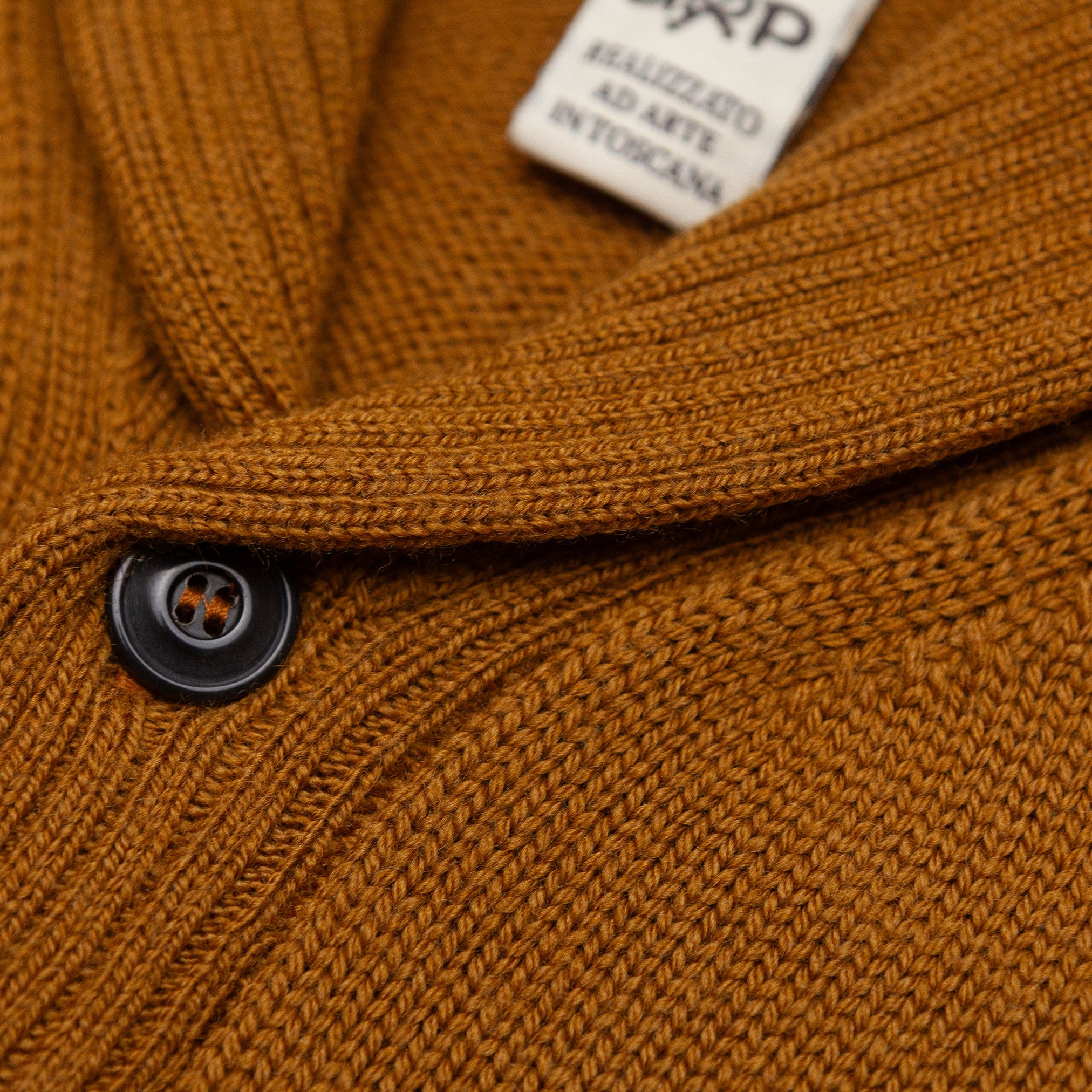 Shawl Collar Sweater in Ochre