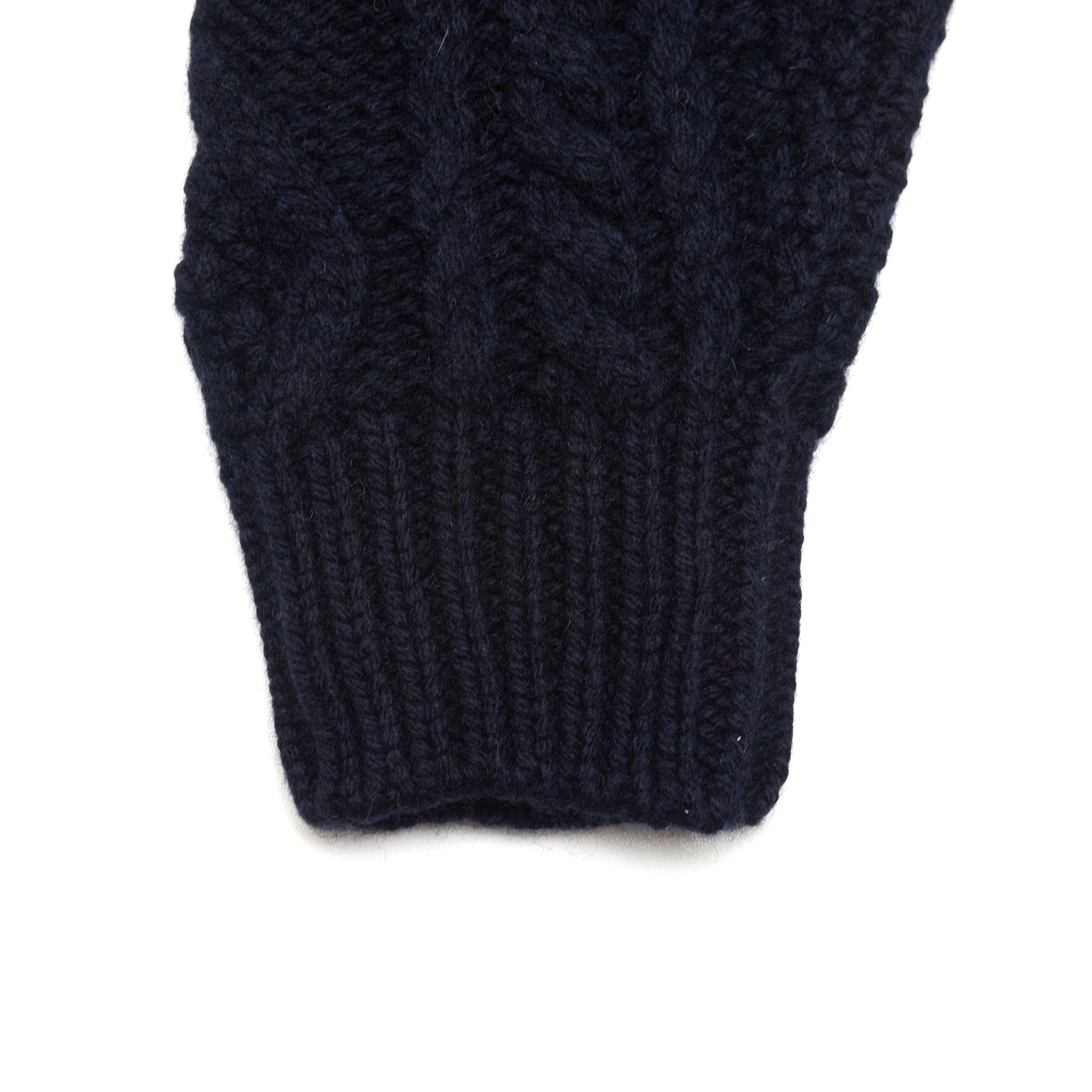 Cable Knit Fisherman Sweater in Navy