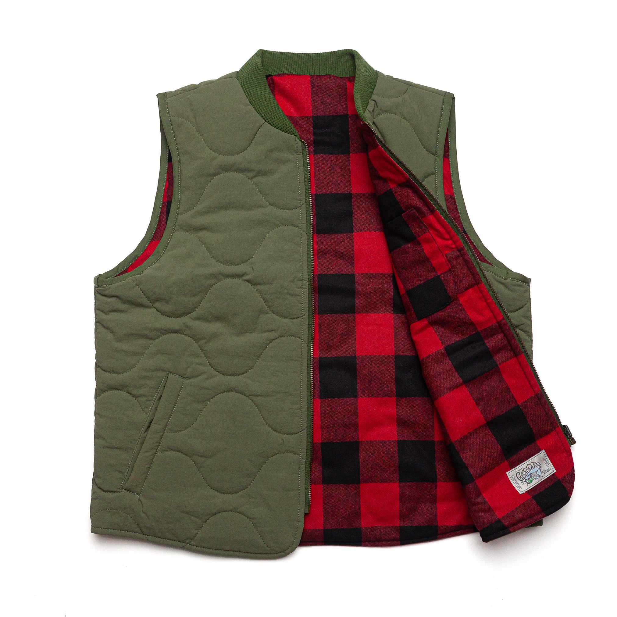 Sea Wolf Reversible Vest in Olive