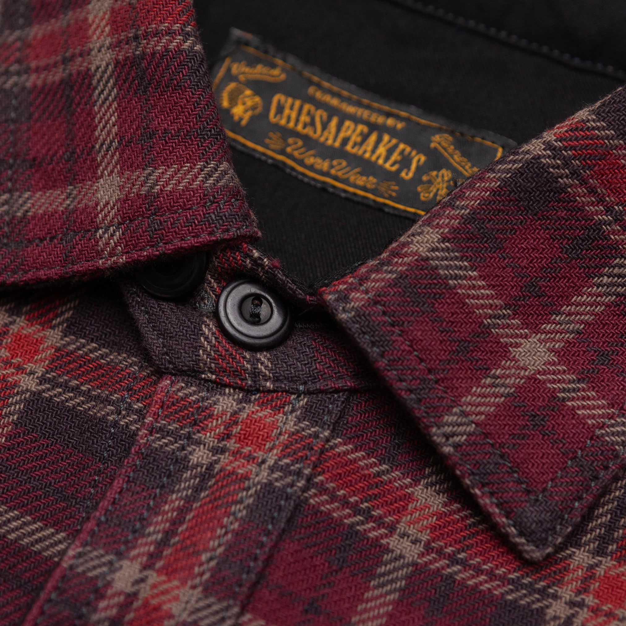 The Utility Shirt in Deep Red Plaid