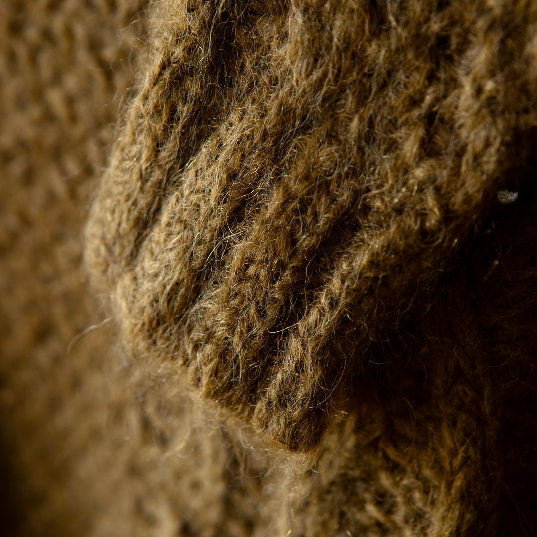 Jean Aran Crewneck in Olive