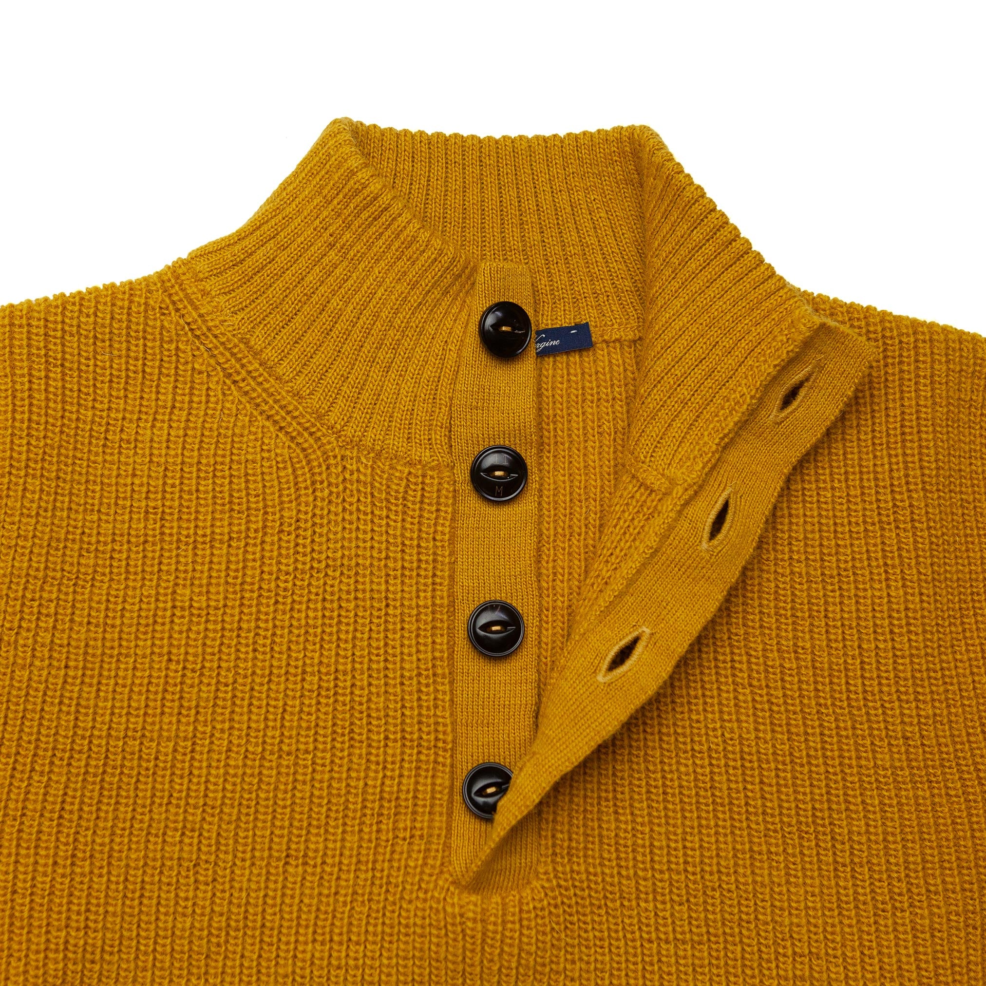 Bull Buttoned Sweater in Mustard