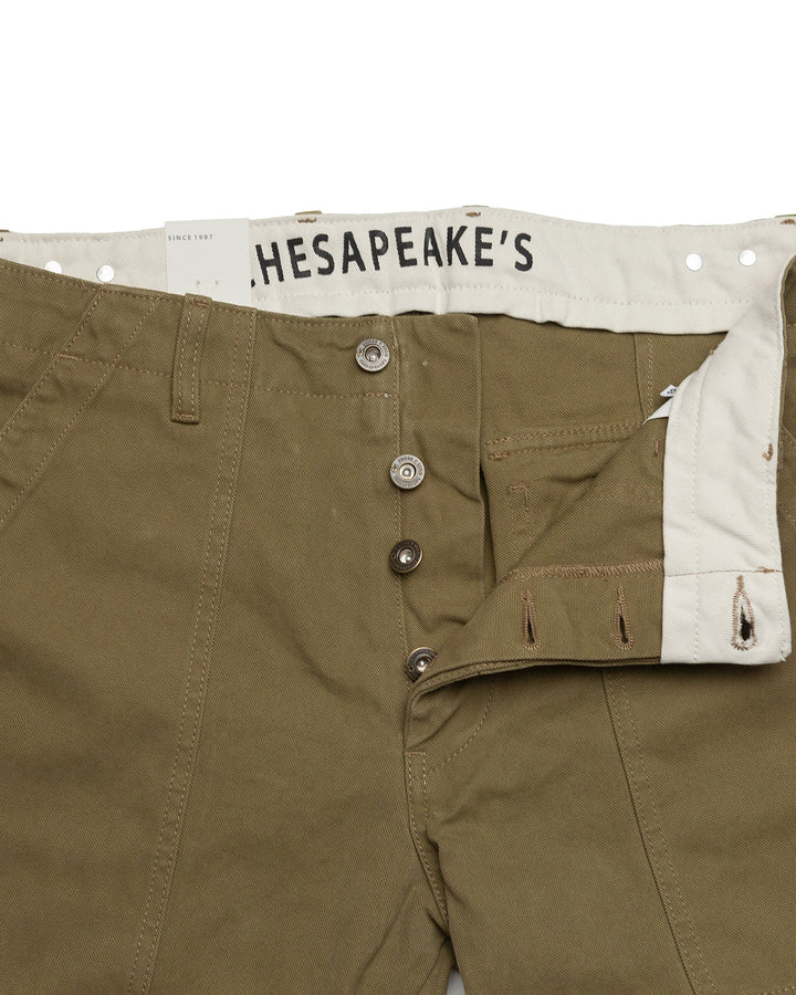 Degrasse Canvas Fatigues in Khaki Green