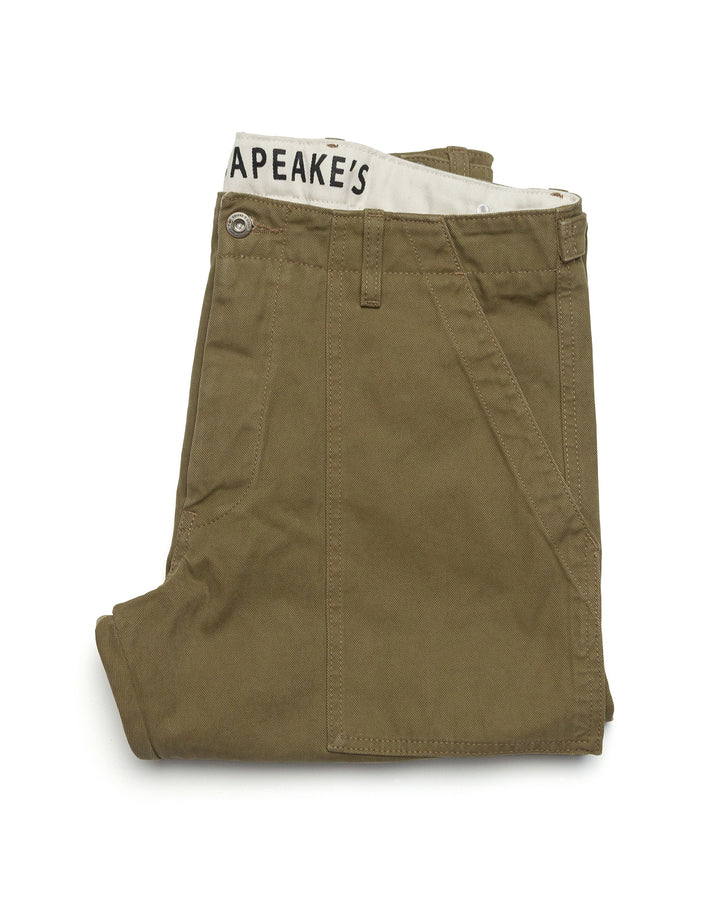Degrasse Canvas Fatigues in Khaki Green