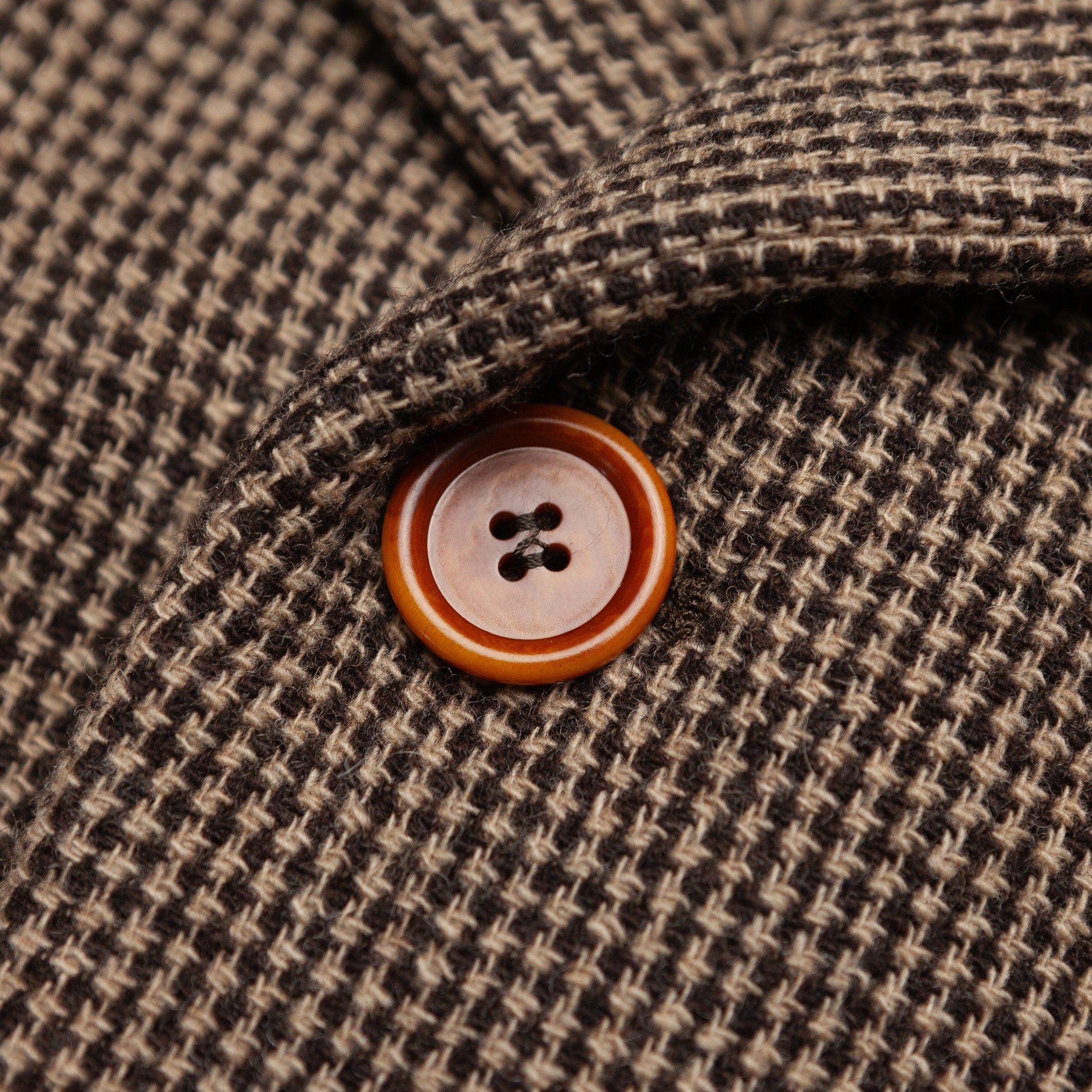 Sports Jacket in Brown Houndstooth Check