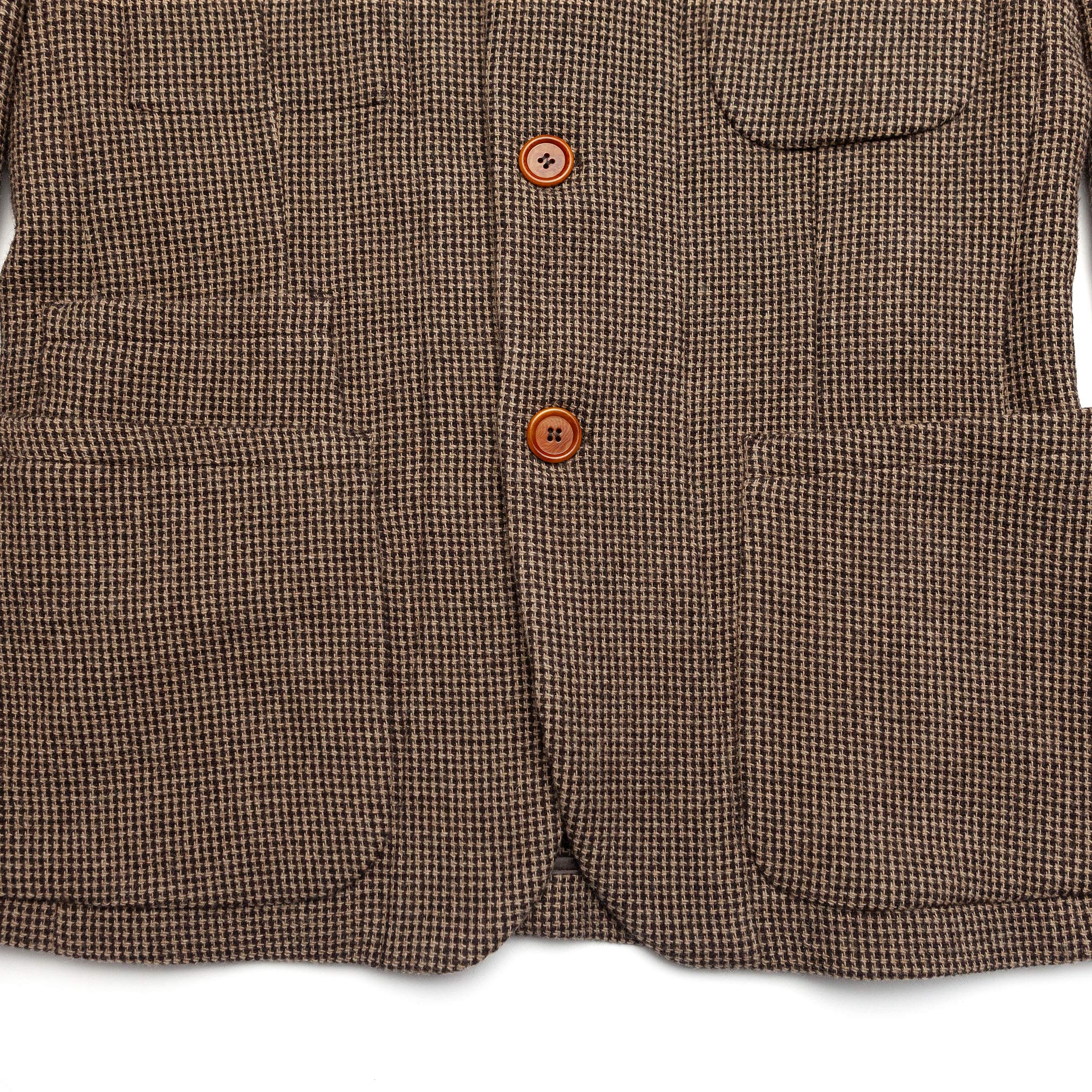 Sports Jacket in Brown Houndstooth Check
