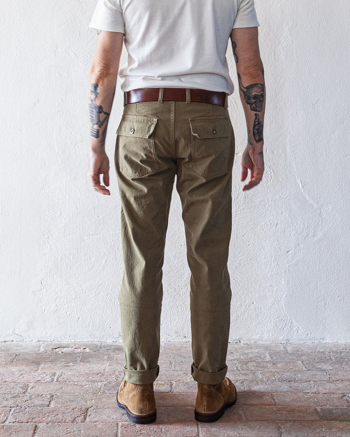 Degrasse Canvas Fatigues in Khaki Green