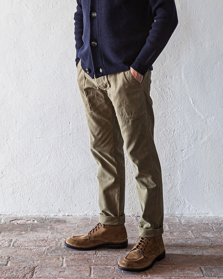 Degrasse Canvas Fatigues in Khaki Green