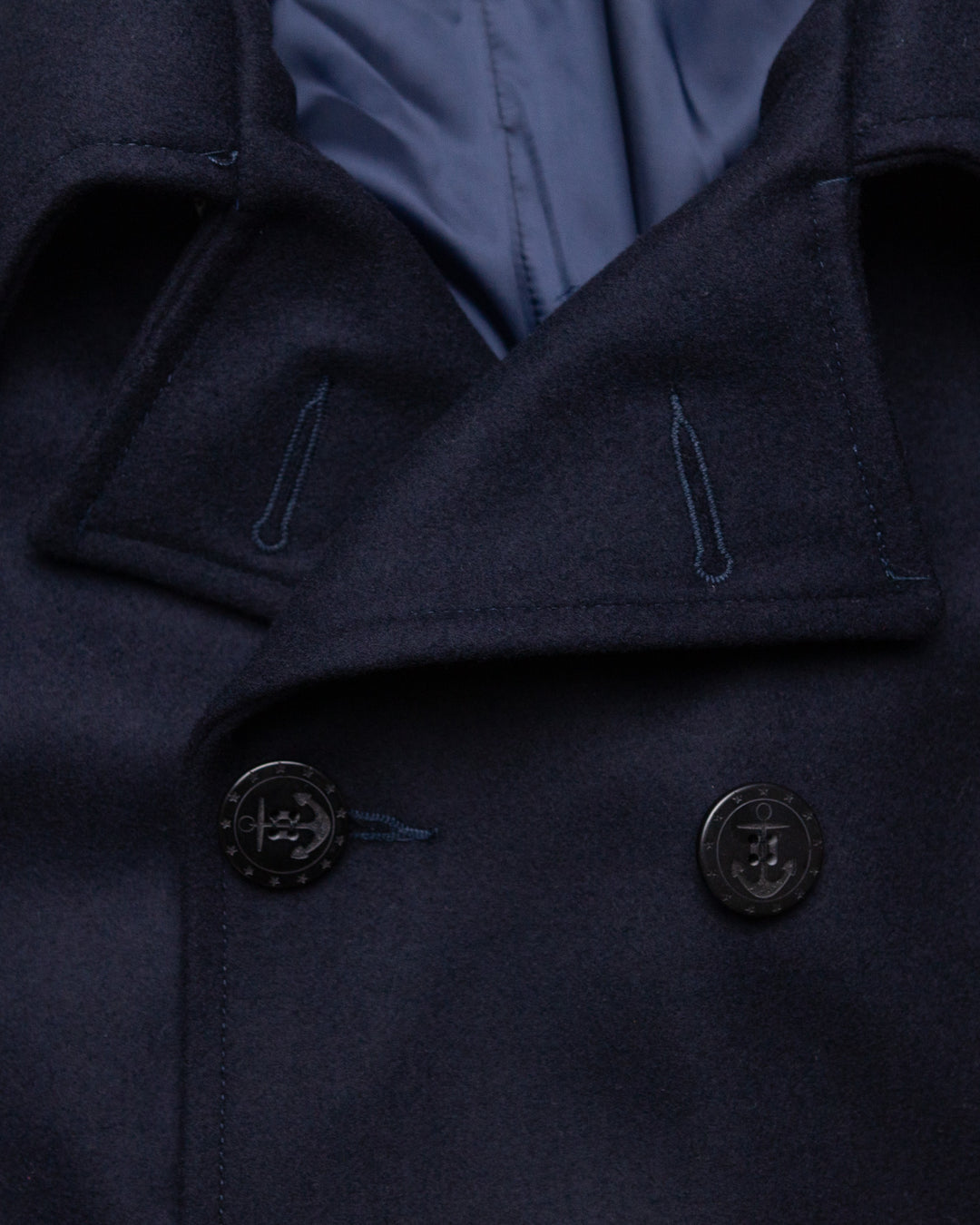 Nelson Peacoat in Navy Wool