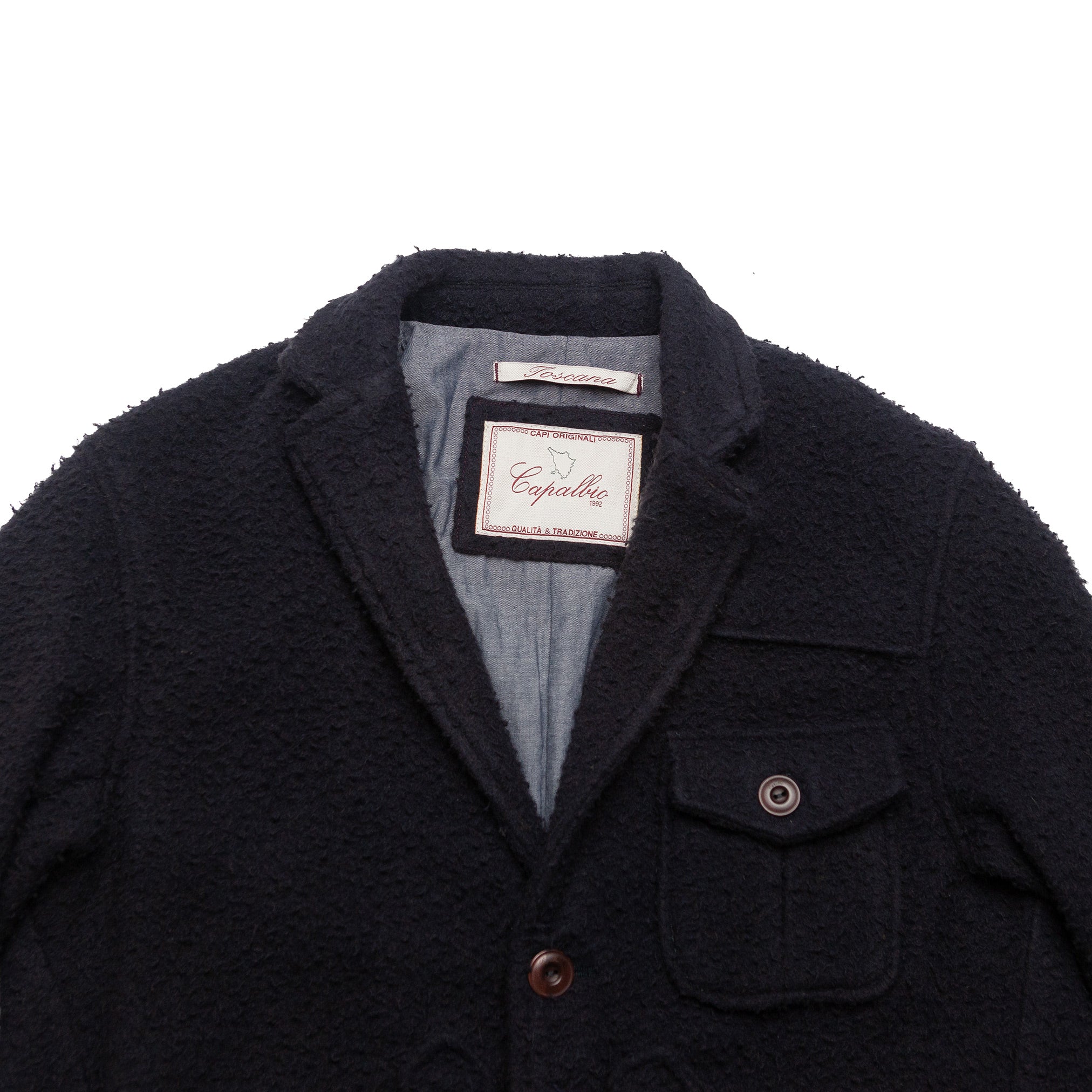 The Iconic Jacket in Navy Casentino Wool
