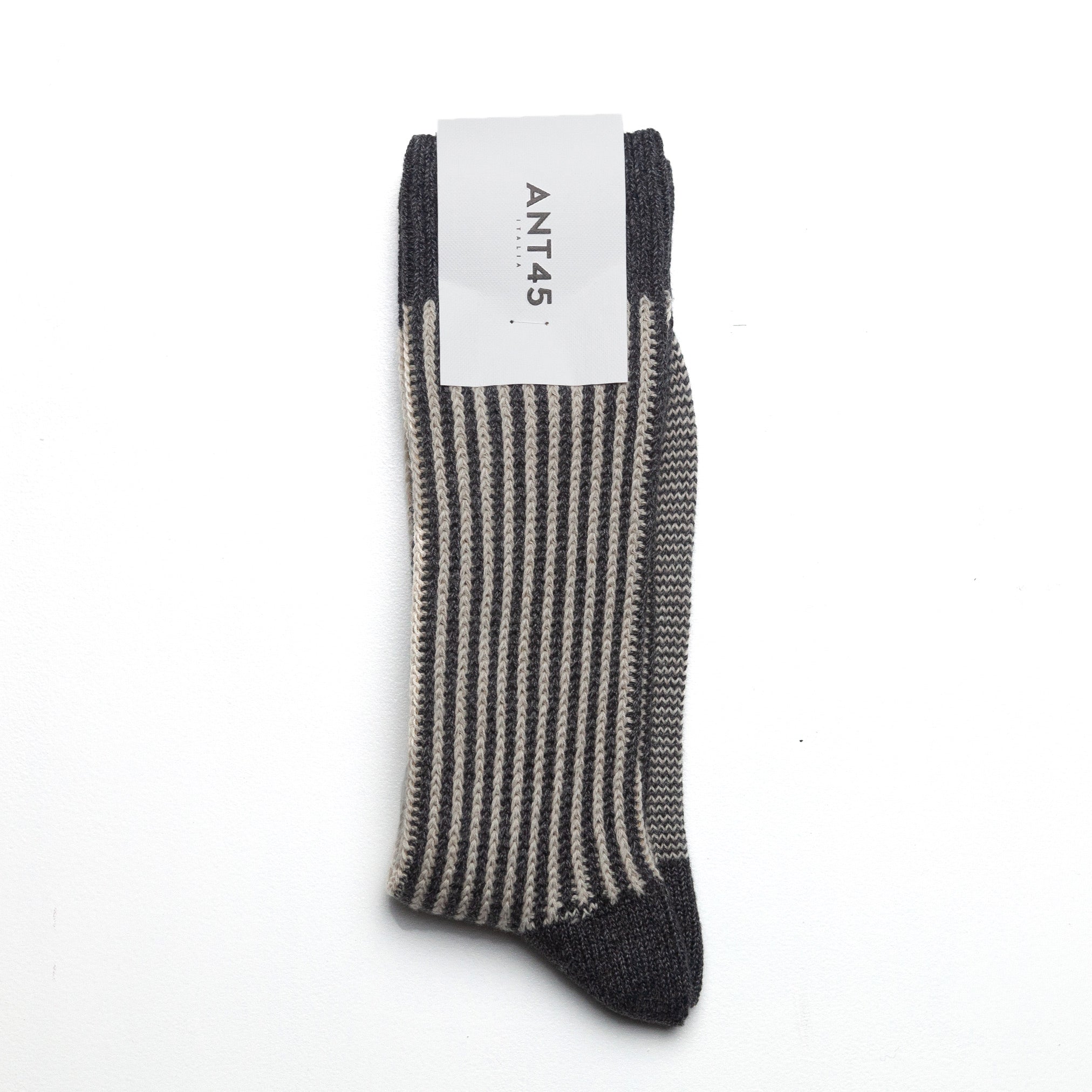 Capri Sock in Grey & White