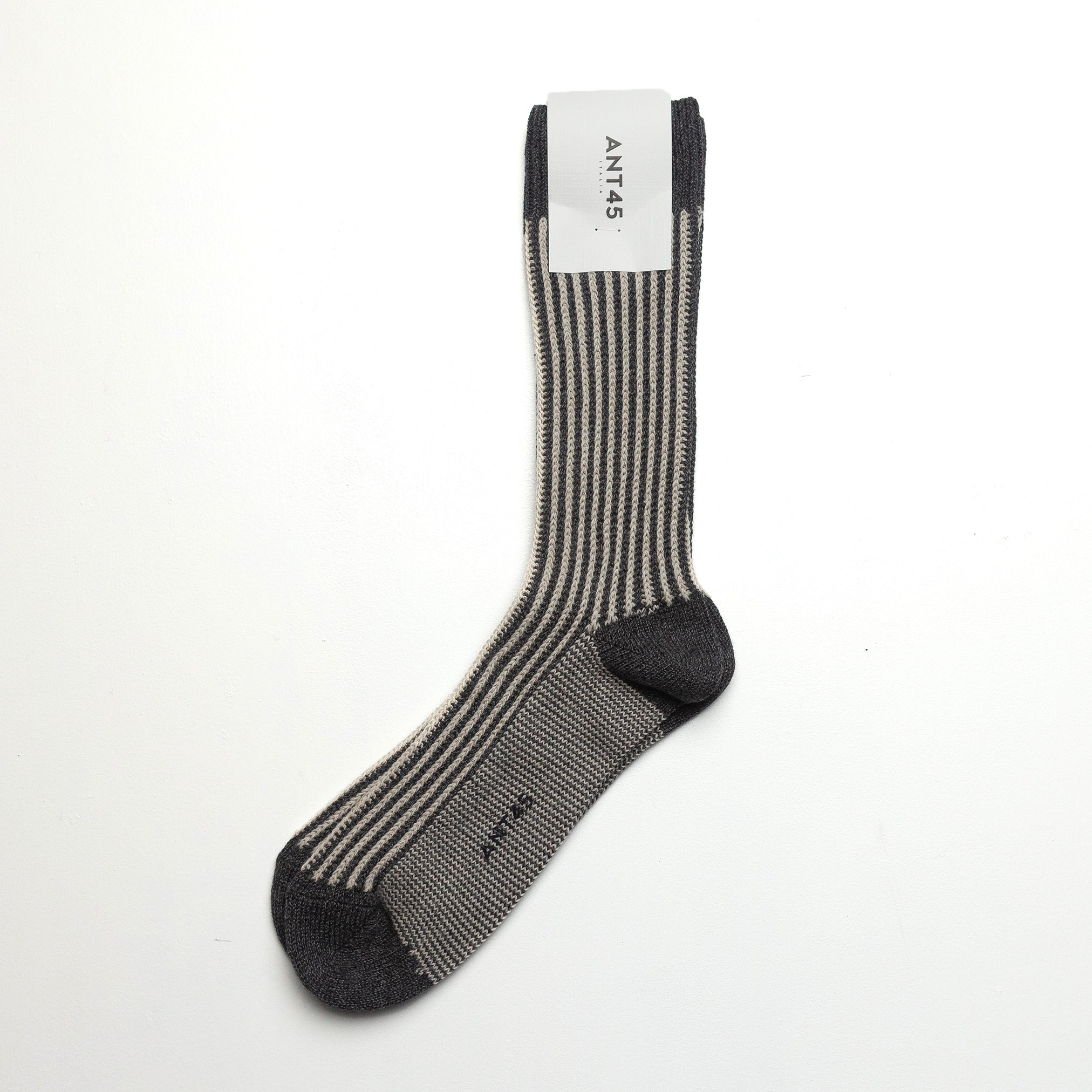 Capri Sock in Grey & White