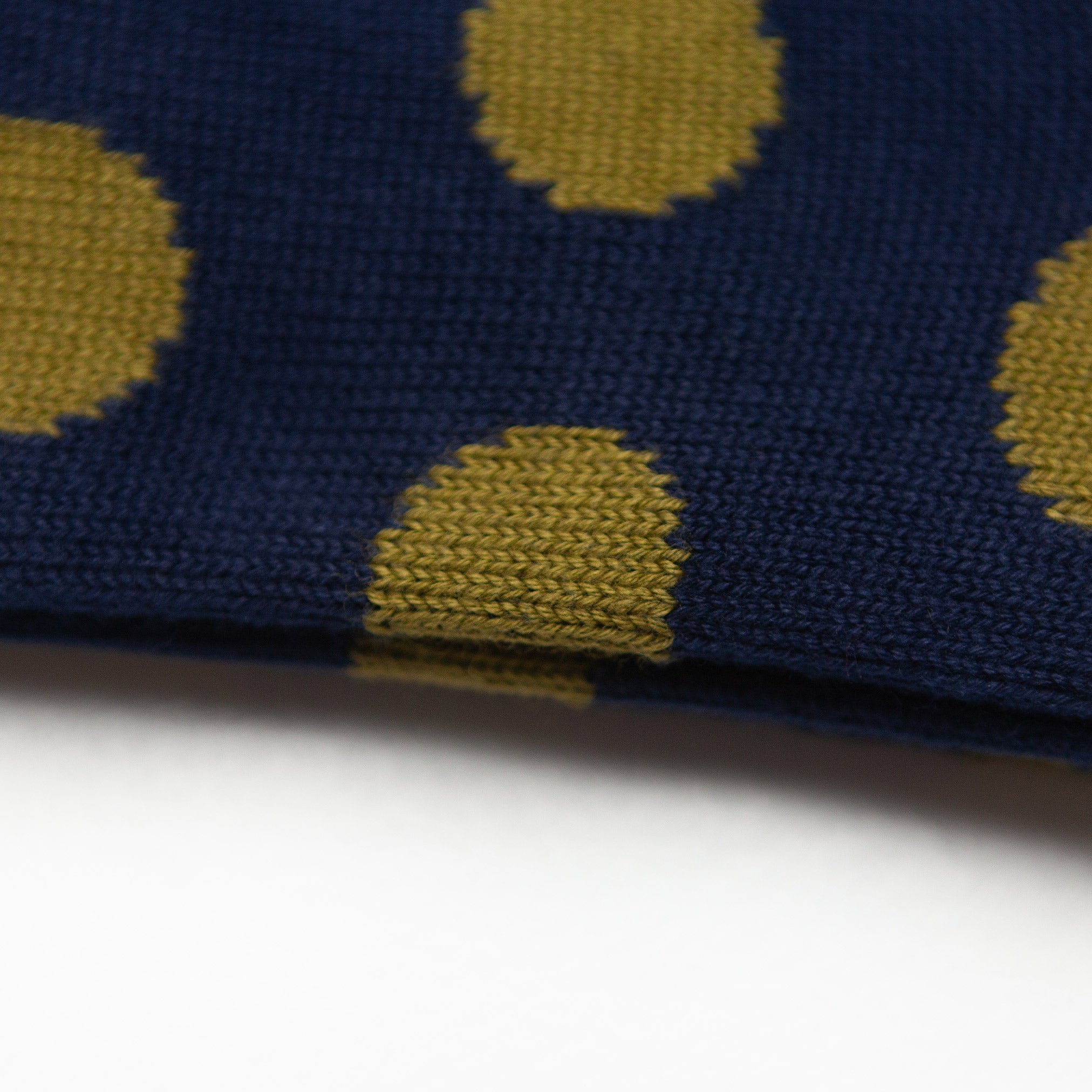 Woburn Navy Sock With Green Spots