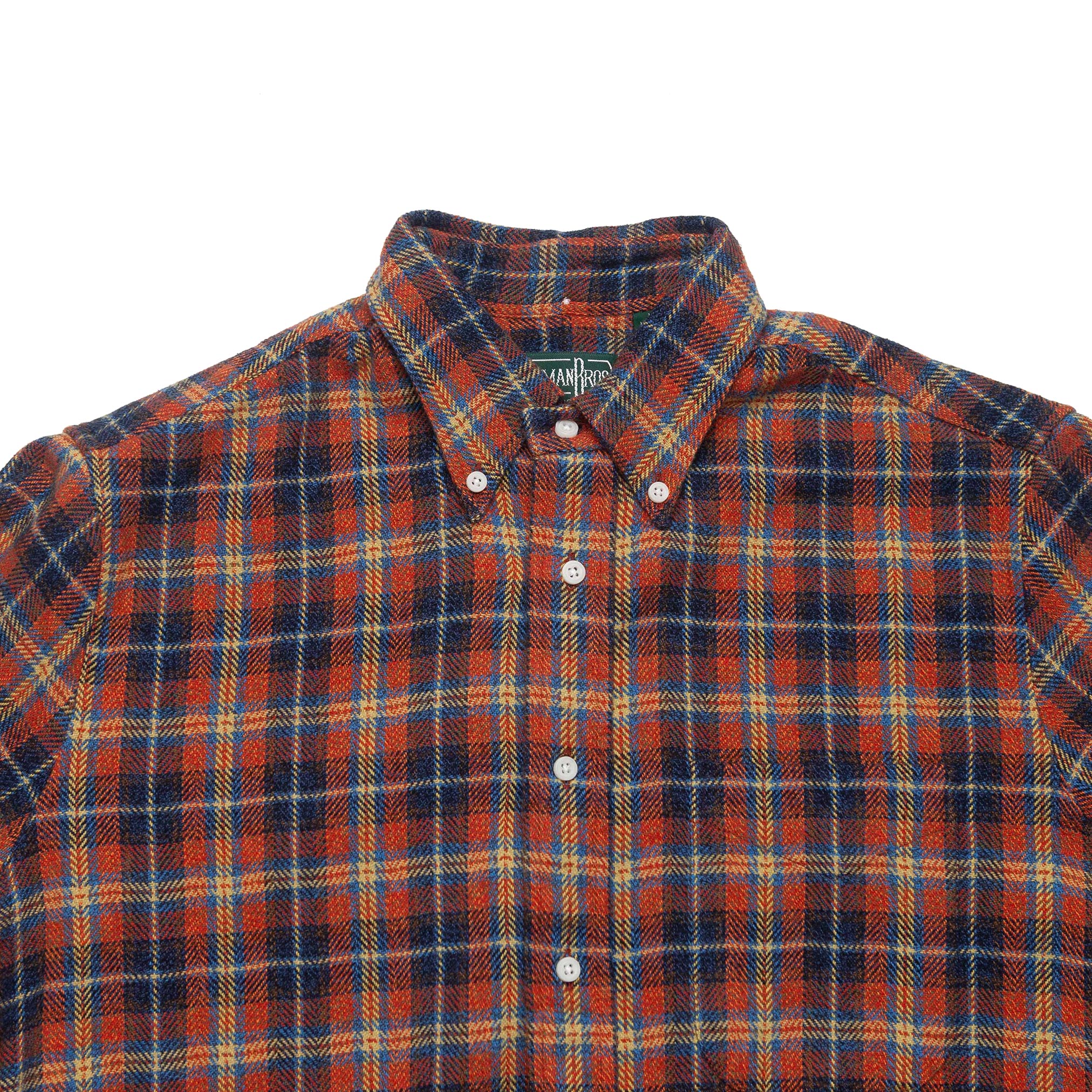 Red Cotton Tweed Check Shirt