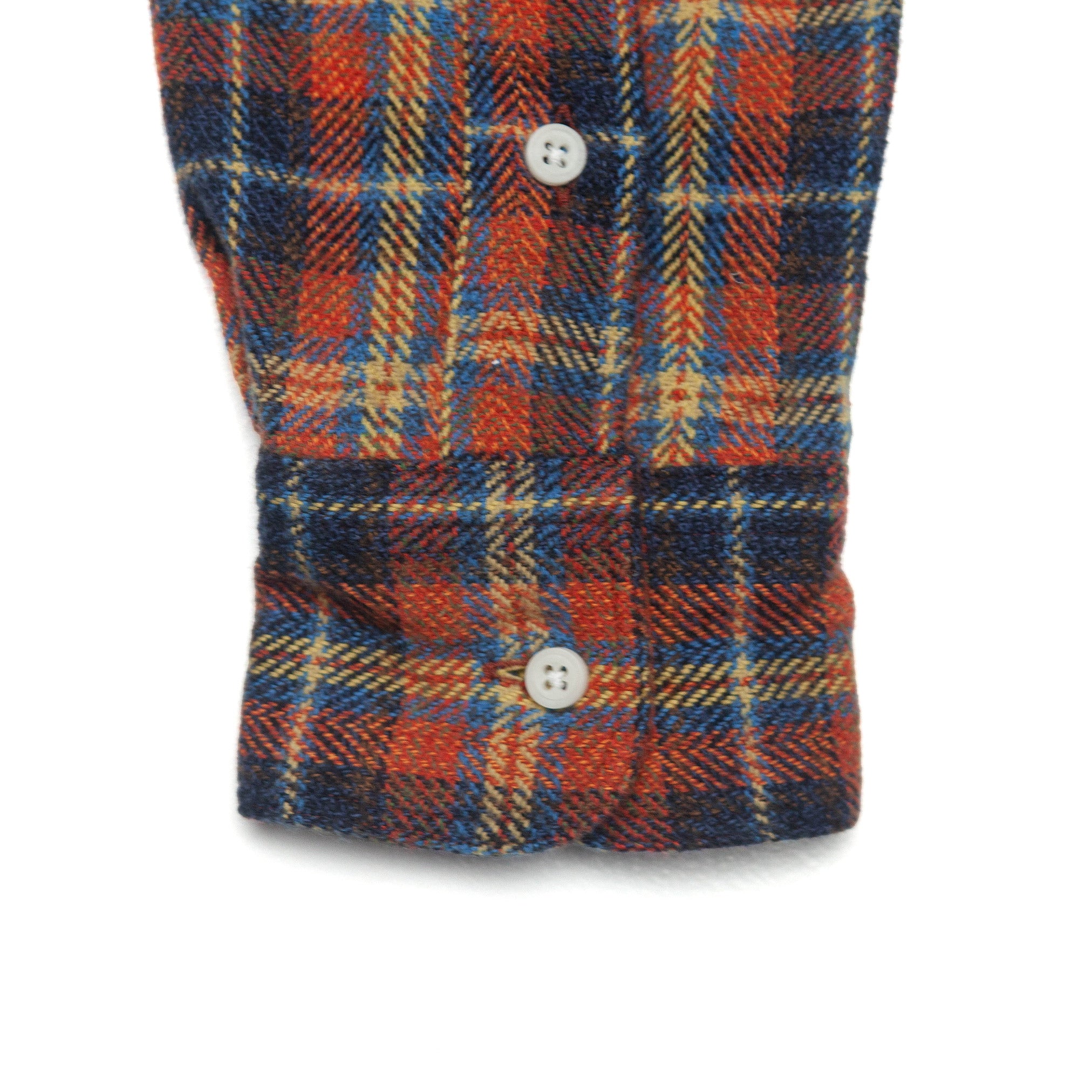 Red Cotton Tweed Check Shirt