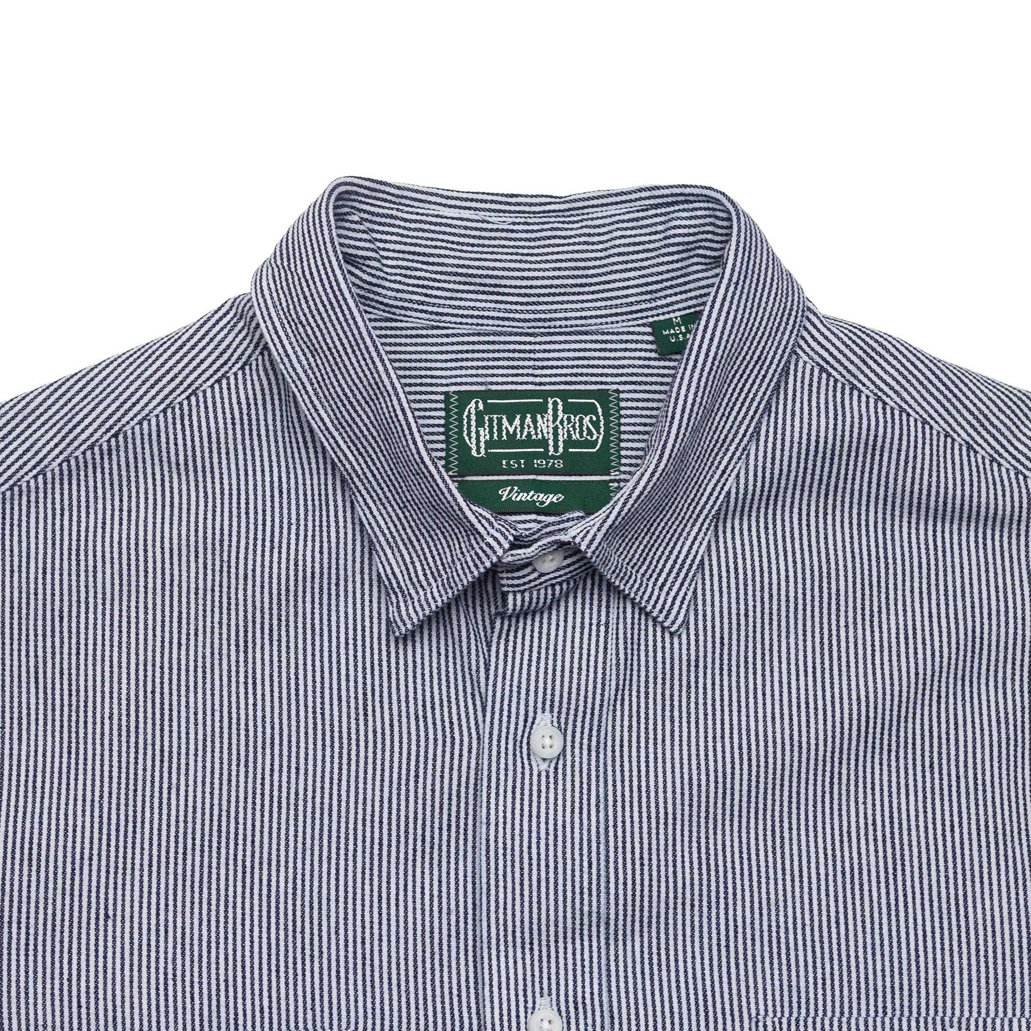 Hickory Stripe Denim Work Shirt