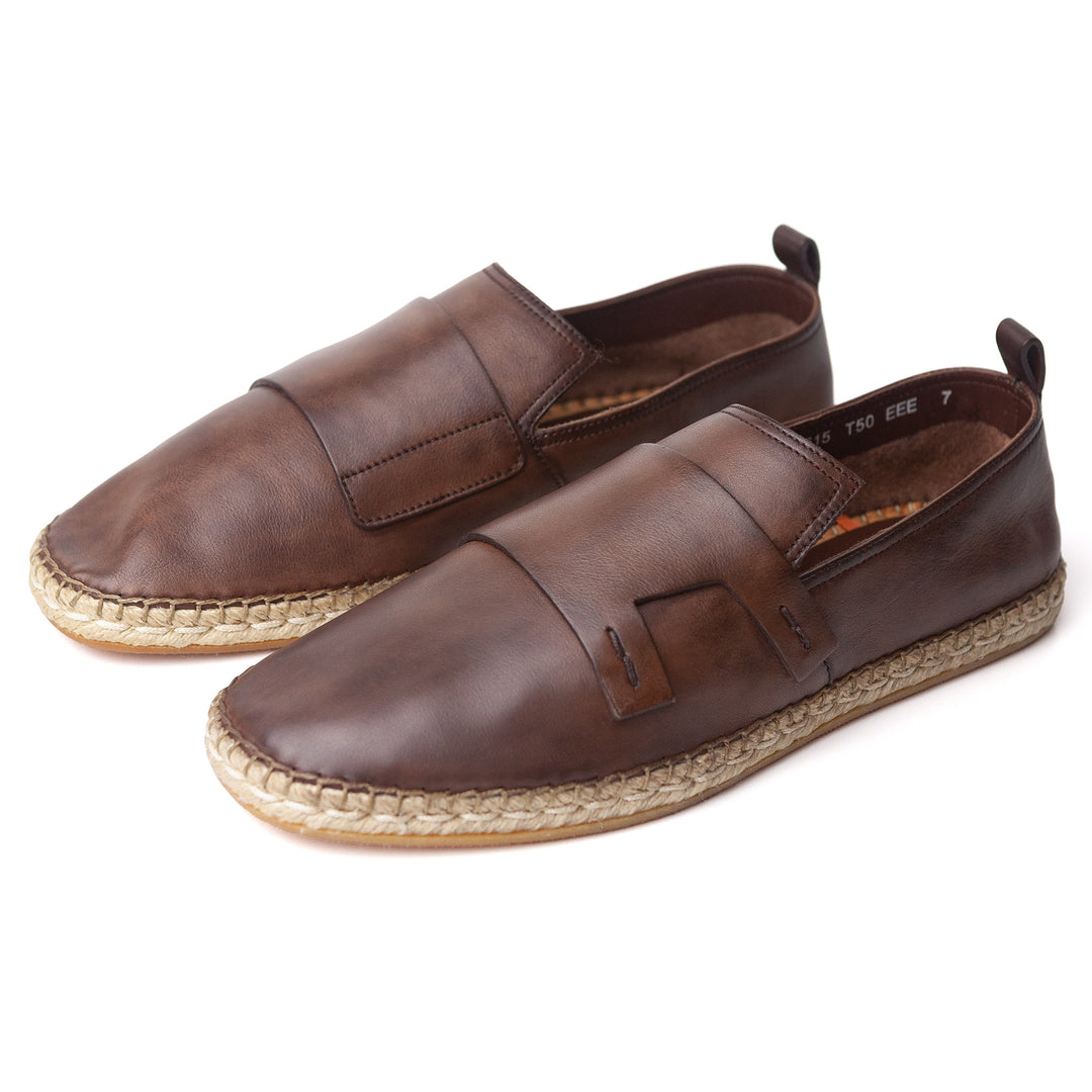 Brown Leather Espadrilles #695 – The Revive Club