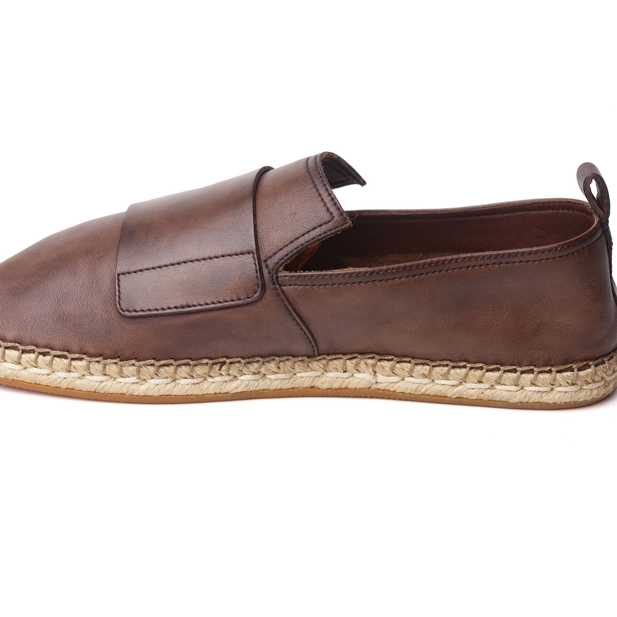 Brown Leather Espadrilles (41.5)