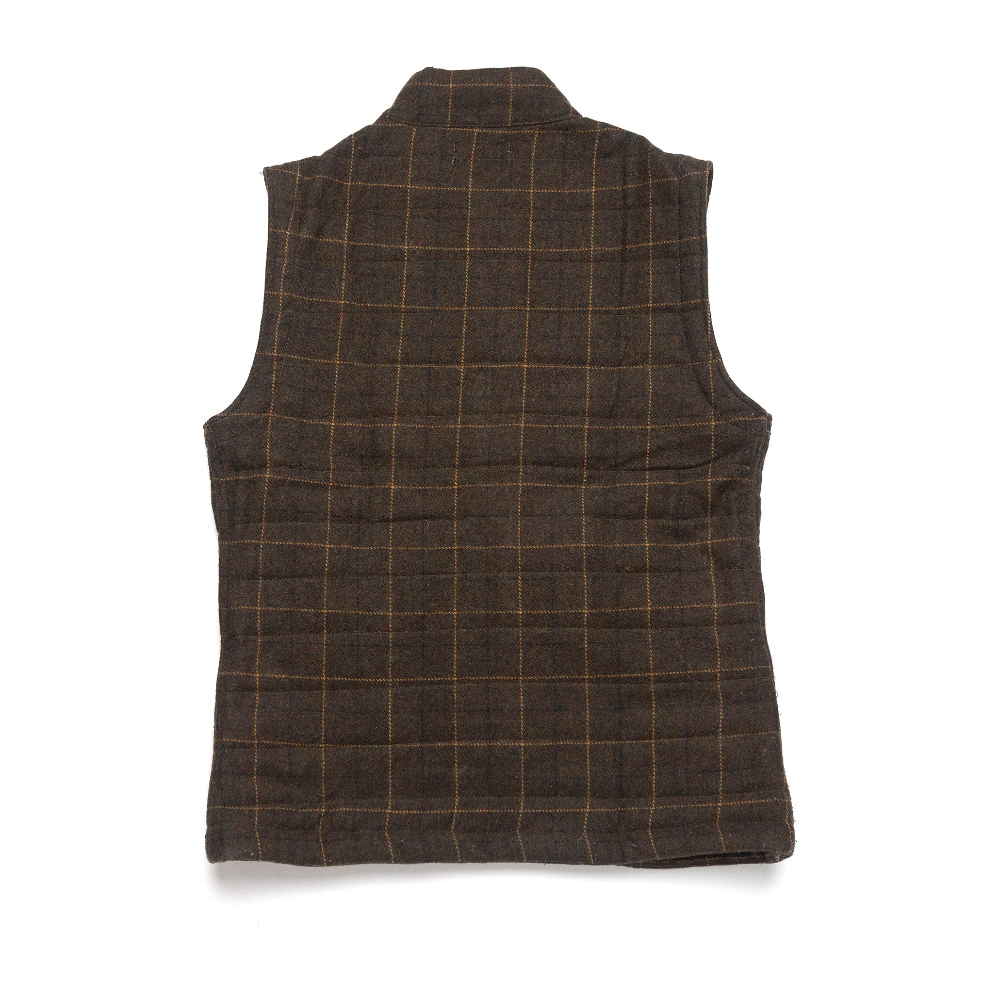 The Vertical Vest in Green Plaid Wool