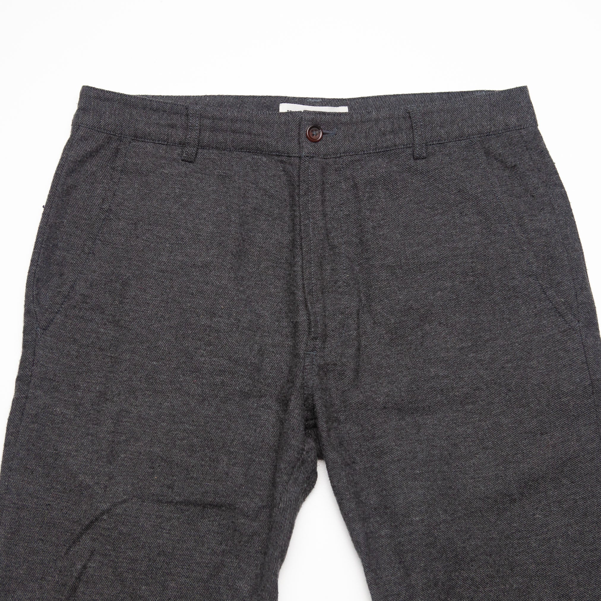 Wool Grey Herringbone Trousers - 30