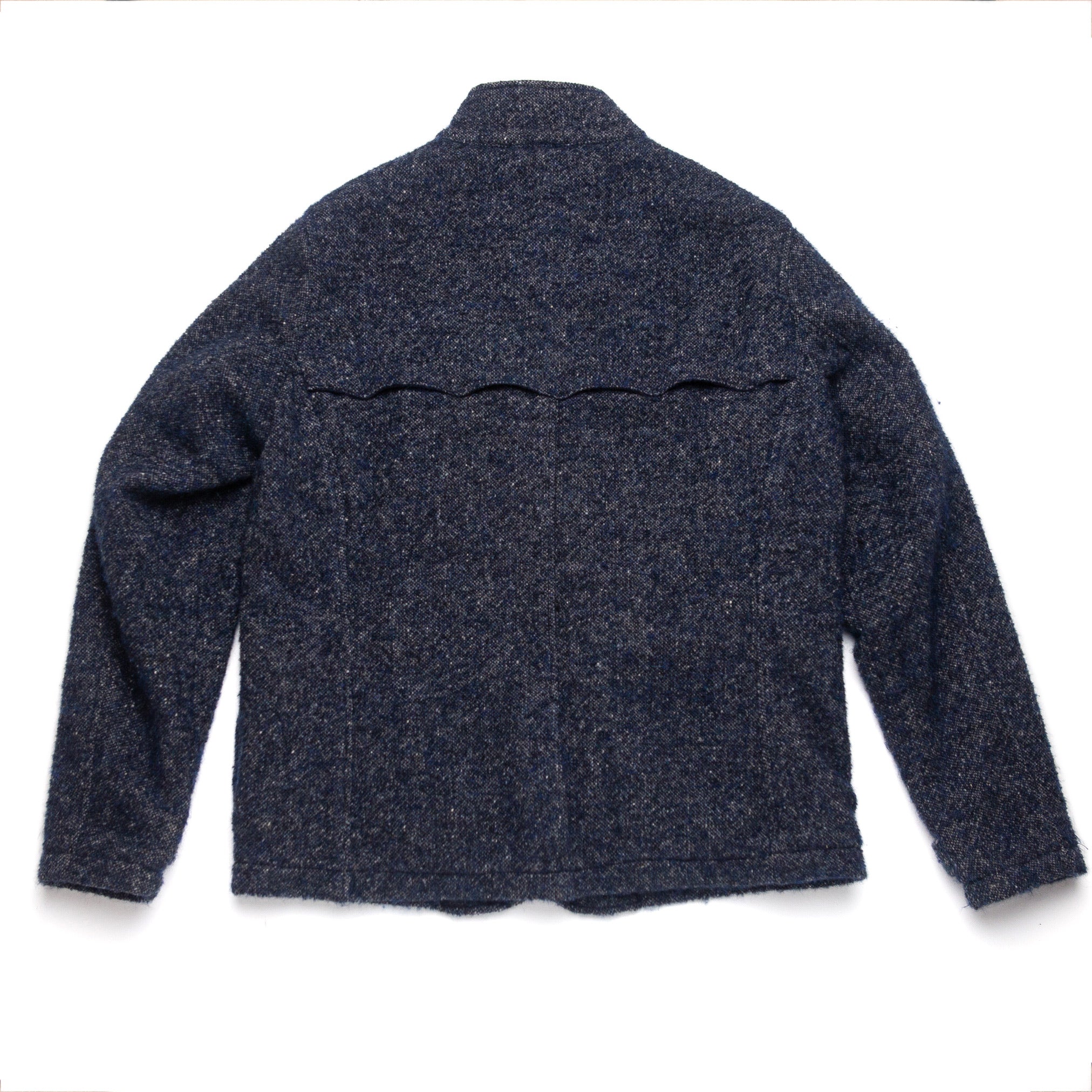 Navy Donegal Curly Tweed Jacket - XL