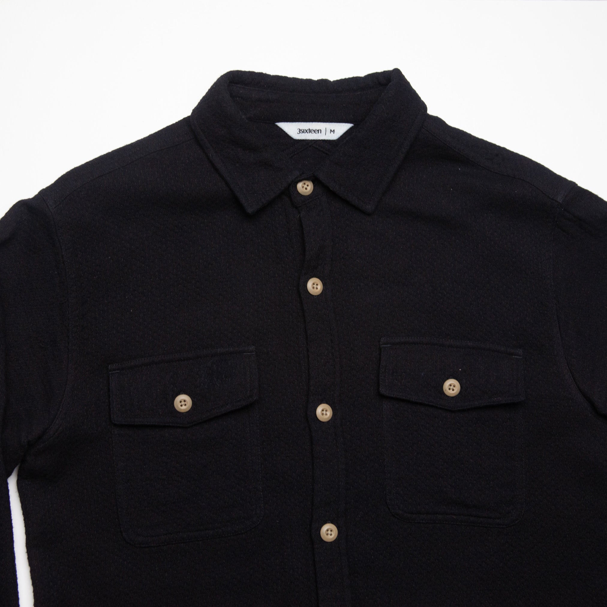 CPO Shirt in OD Black Sashiko (M)