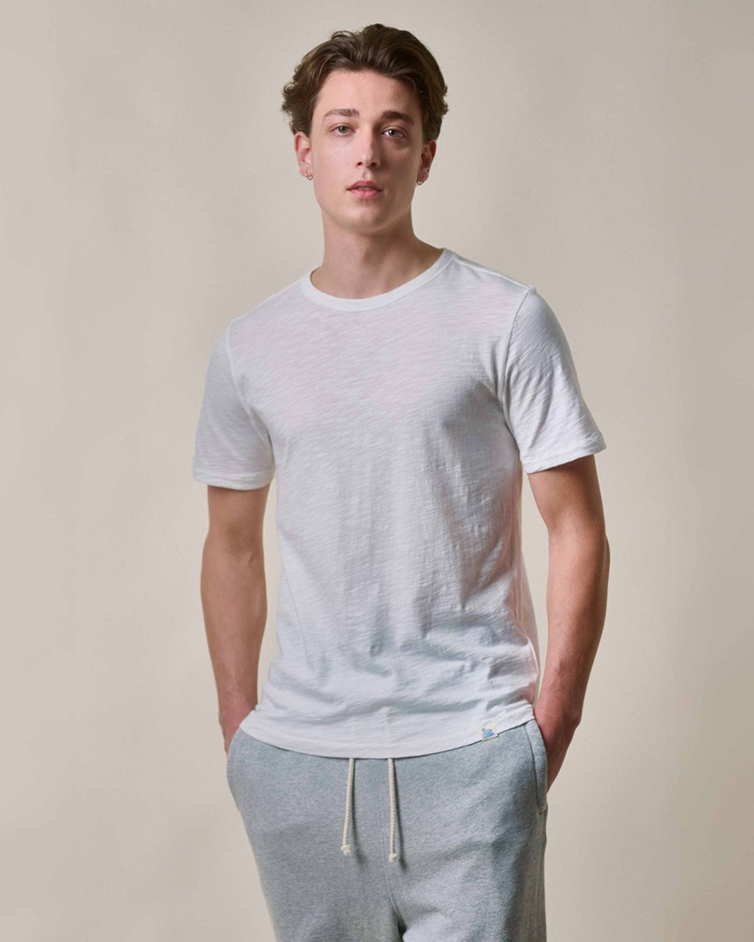 SCT04 Pima Slub Cotton Tee in White