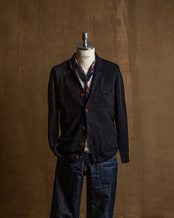 Max 3 Summer Linen Jacket in Navy