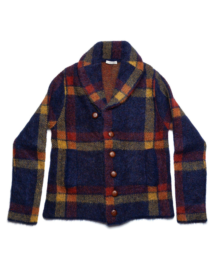 Mohair Jacket in Blue Plaid