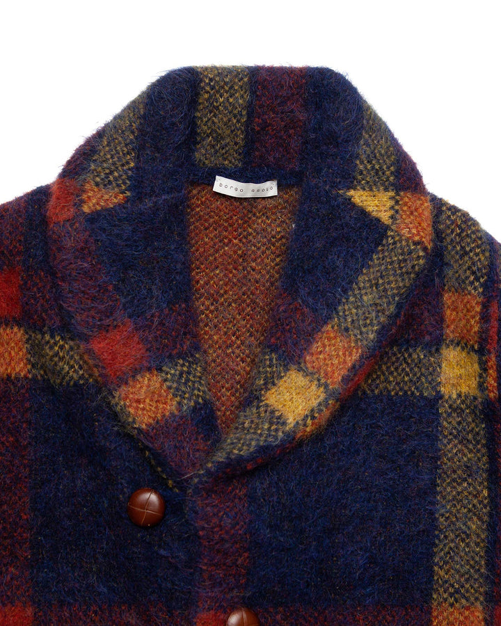 Mohair Jacket in Blue Plaid