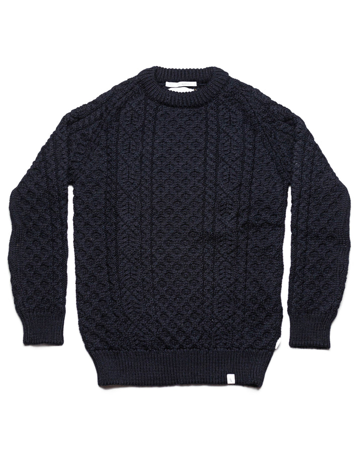 Hudson Aran Jumper in Navy