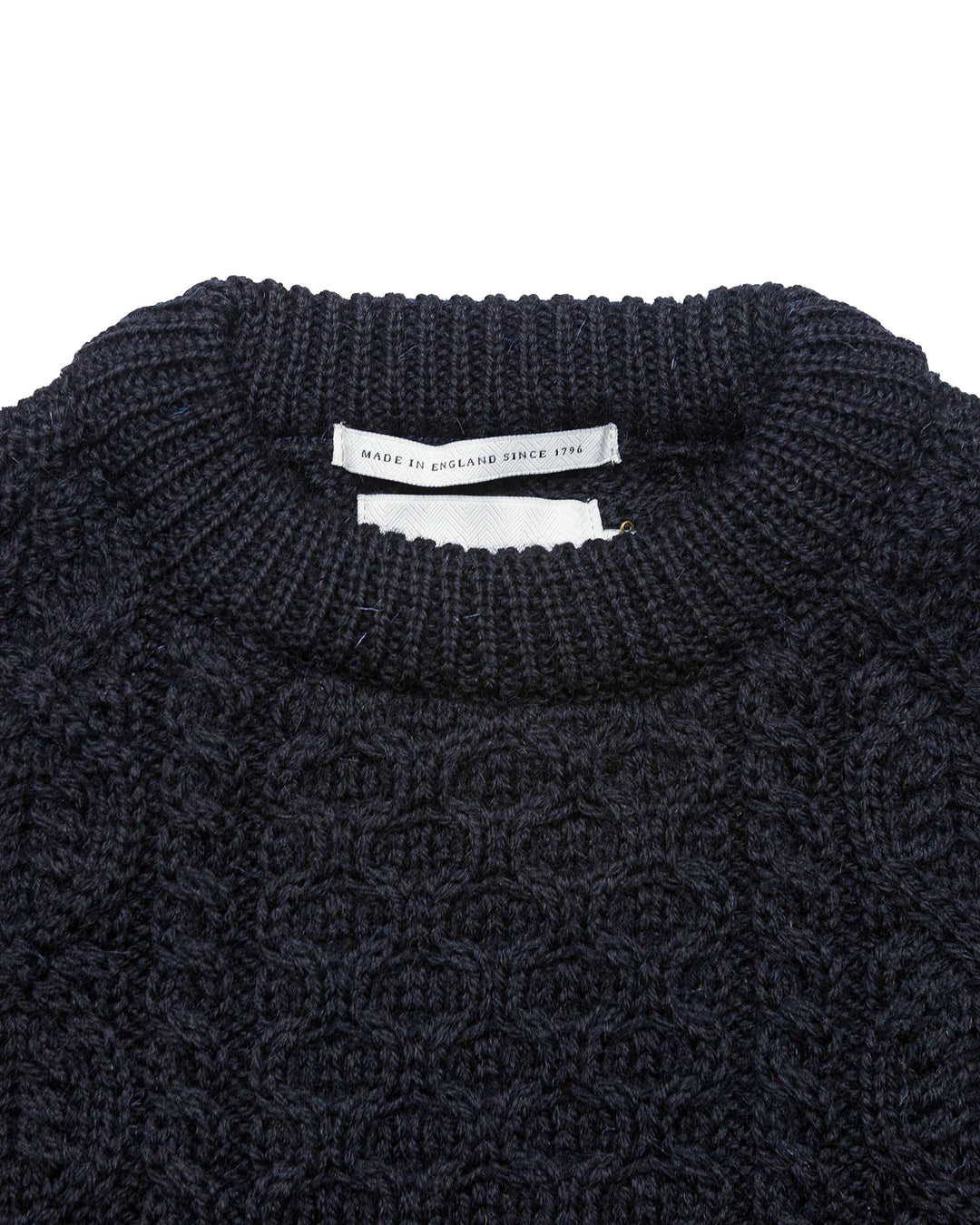 Hudson Aran Jumper in Navy