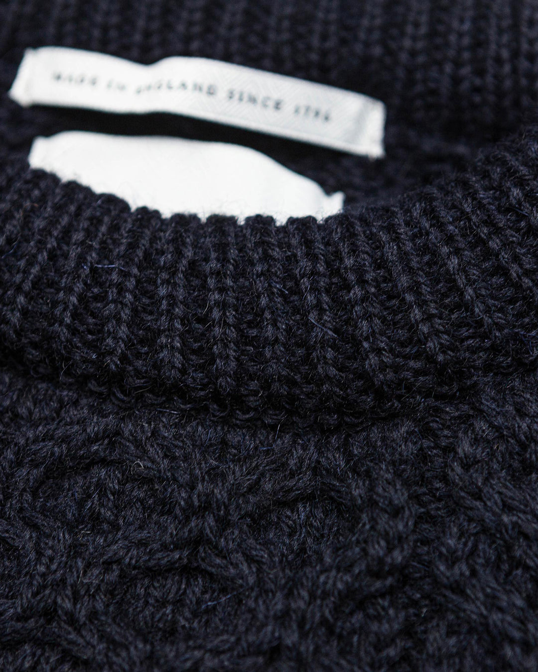 Hudson Aran Jumper in Navy