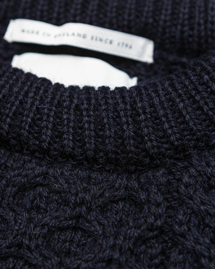 Hudson Aran Jumper in Navy