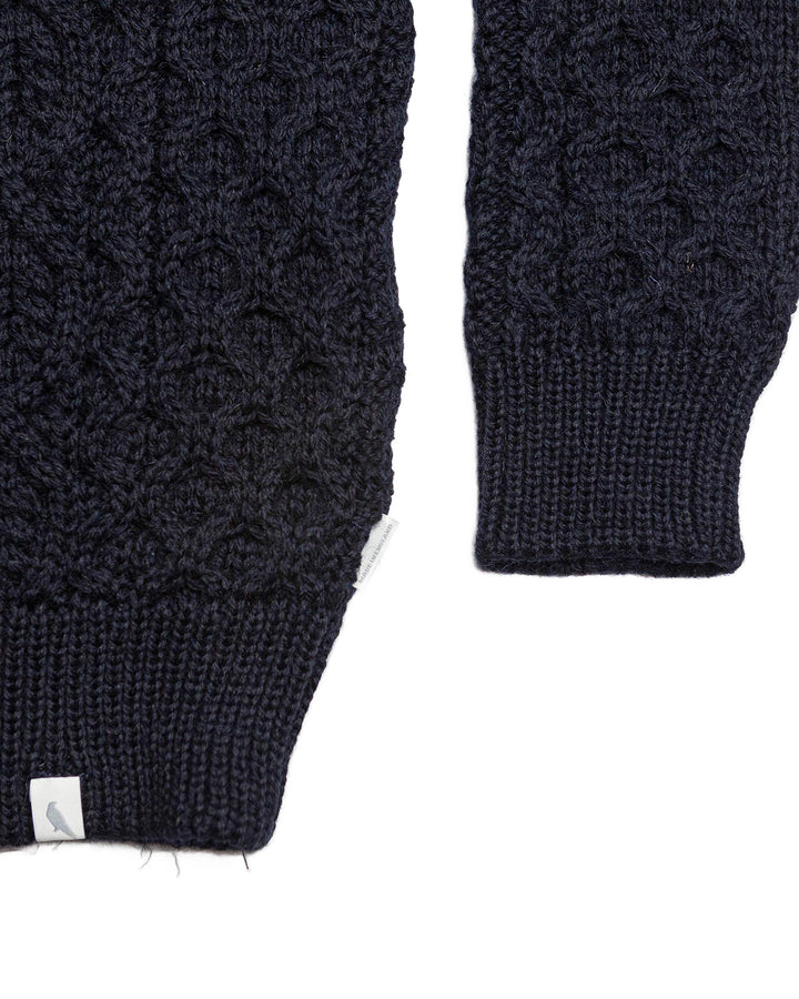 Hudson Aran Jumper in Navy